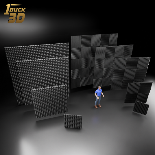 🟠50mm x 50mm Wall Panel Tile for 3.75" (1:18) Figure Dioramas