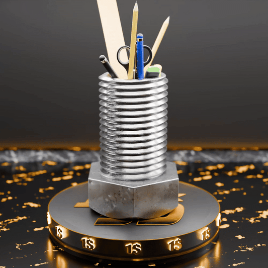 🟠 Big Screw Hex Head Bolt Thread Pencil Holder