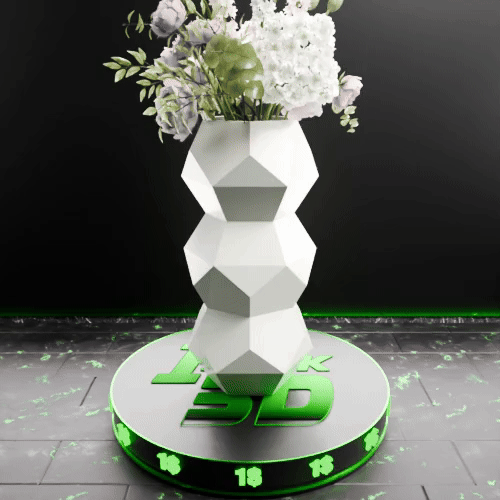 🟢 3 Layer Low Poly Vase