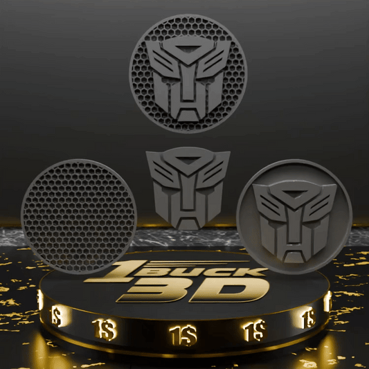 🟠 Transformers Logo and Honeycomb Table Coaster