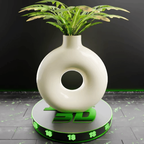 🟢 Torus Round Donut Vase