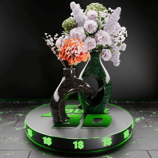 🟢 Entangled Minimalist Couple Vase