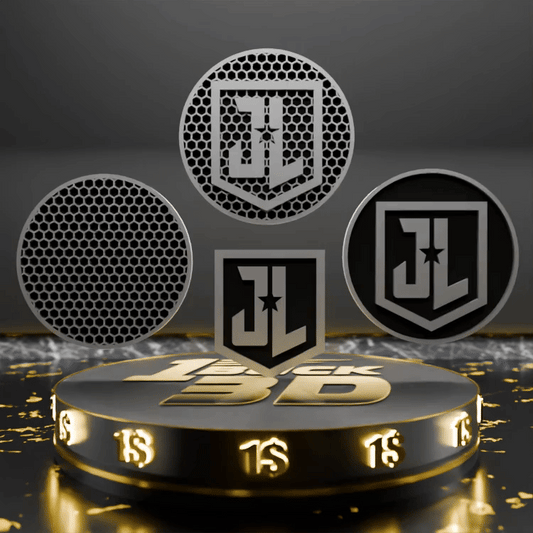 🟠 Justice League Logo and Honeycomb Table Coaster
