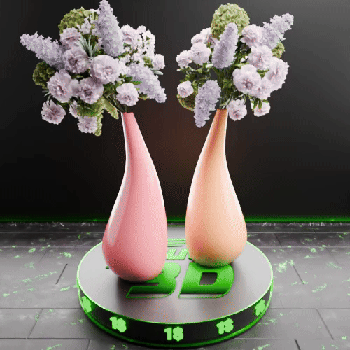 🟢 Simple Smooth Curve Bubble Water Droplet Vase