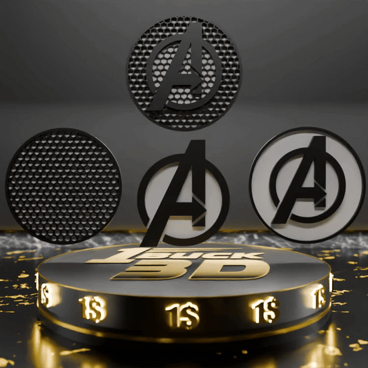 🟠 Avengers Logo and Honeycomb Table Coaster
