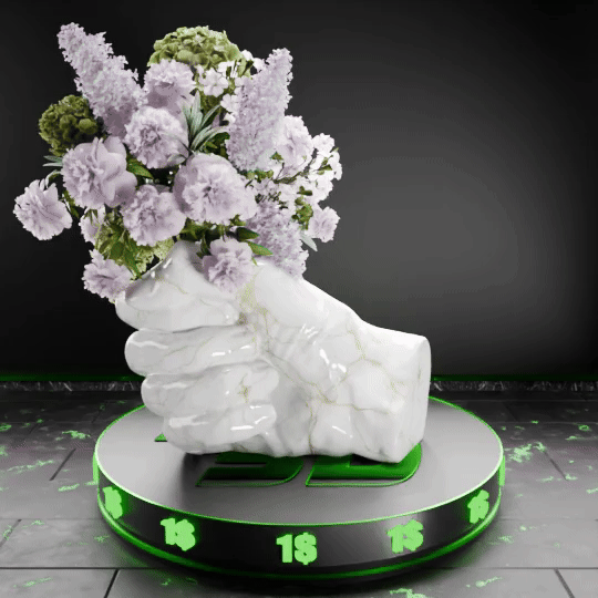 🟢 Cool Cute Hand Shaped Nordic Vase 1