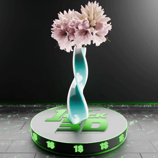 🟢 Twisted Triangle Spiral Vase