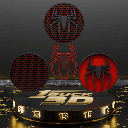 🟠 Spiderman Logo and Honeycomb Table Coaster