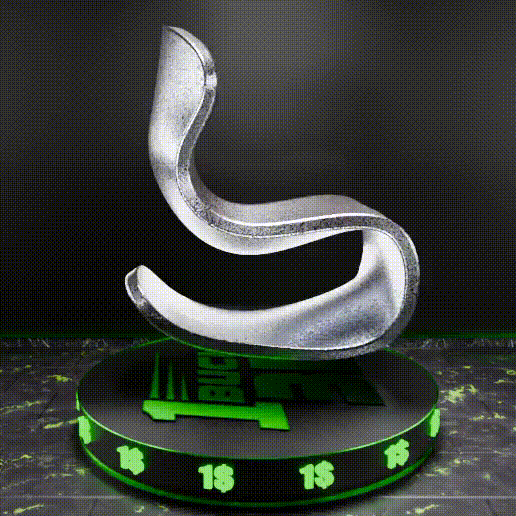 🟢 Modern Metal Chair for 3.75" (1:18) Figure Dioramas