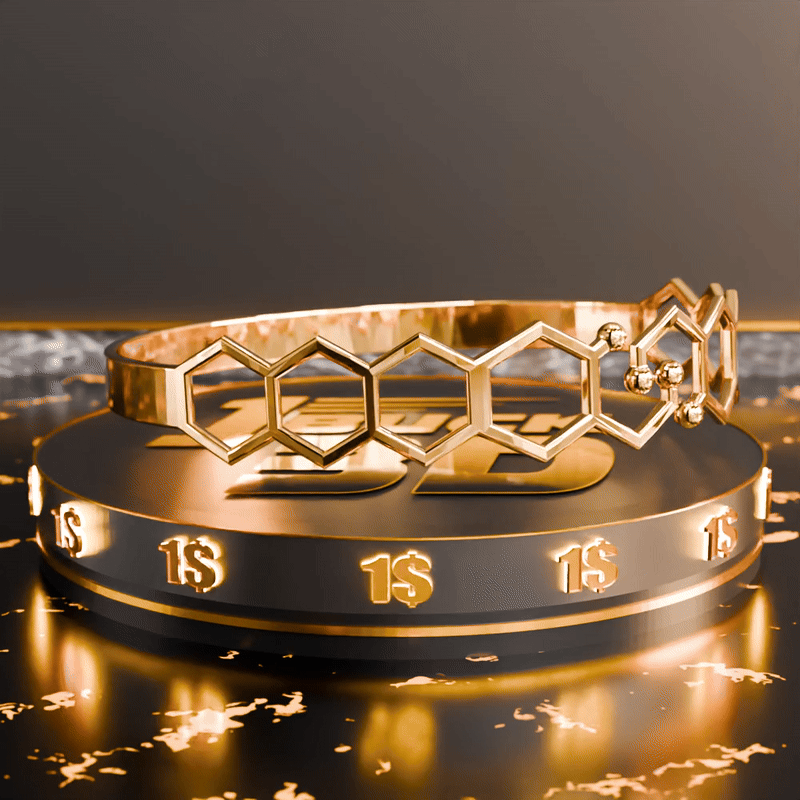 🟠 Honeycomb Hexagon Ring Bangal