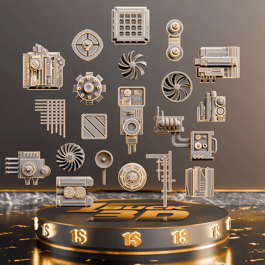 🟠 20x Sci-Fi Greebles, Greeblies for Action Figure Dioramas and Displays #7