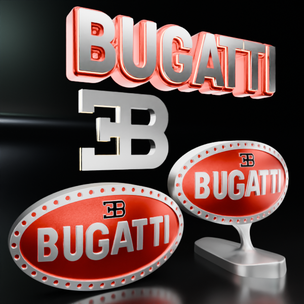 🟢 BUGATTI Car SUV Logo Emblem Badge Sign Crest Symbol Mark Insignia