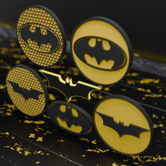 🟠 Batman Logo and Honeycomb Table Coaster