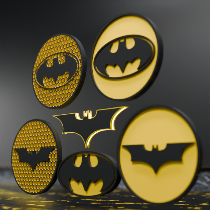 🟠 Batman Logo and Honeycomb Table Coaster