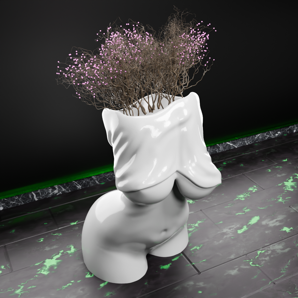 🟢 Perfect Shape Half Dressed Lovely Lady Woman Mannequin Vase