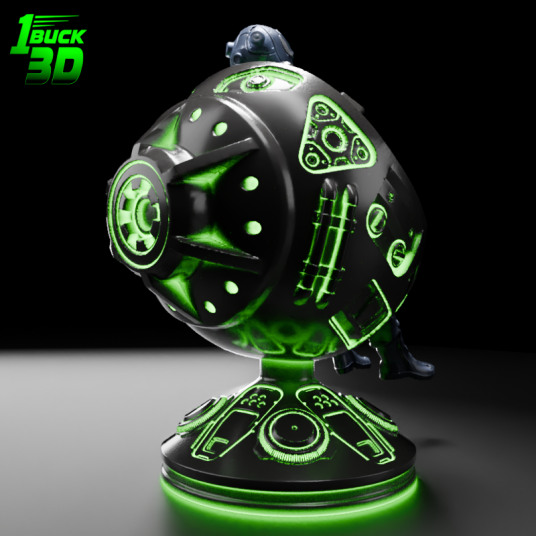 🟢 Sci-Fi Futuristic Chair #4 for 3.75" (1:18) Figure Dioramas