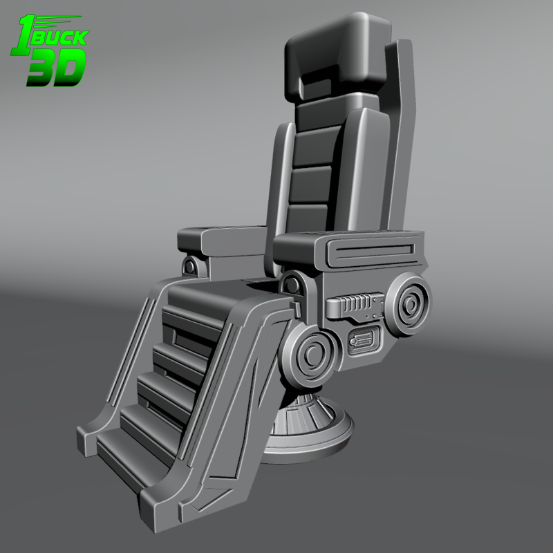🟢 Sci-Fi Futuristic Chair #1 for 3.75" (1:18) Figure Dioramas