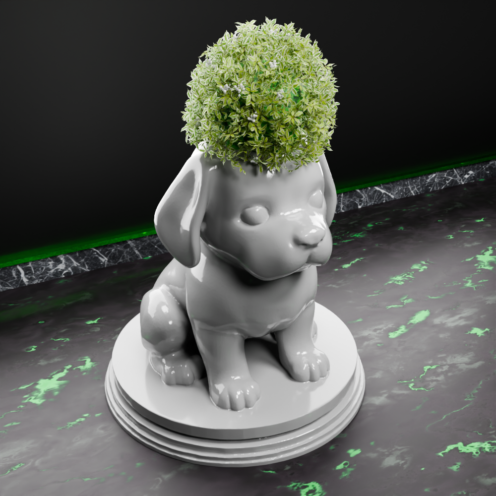 🟢 Puppy Dog Cub Hound Vase
