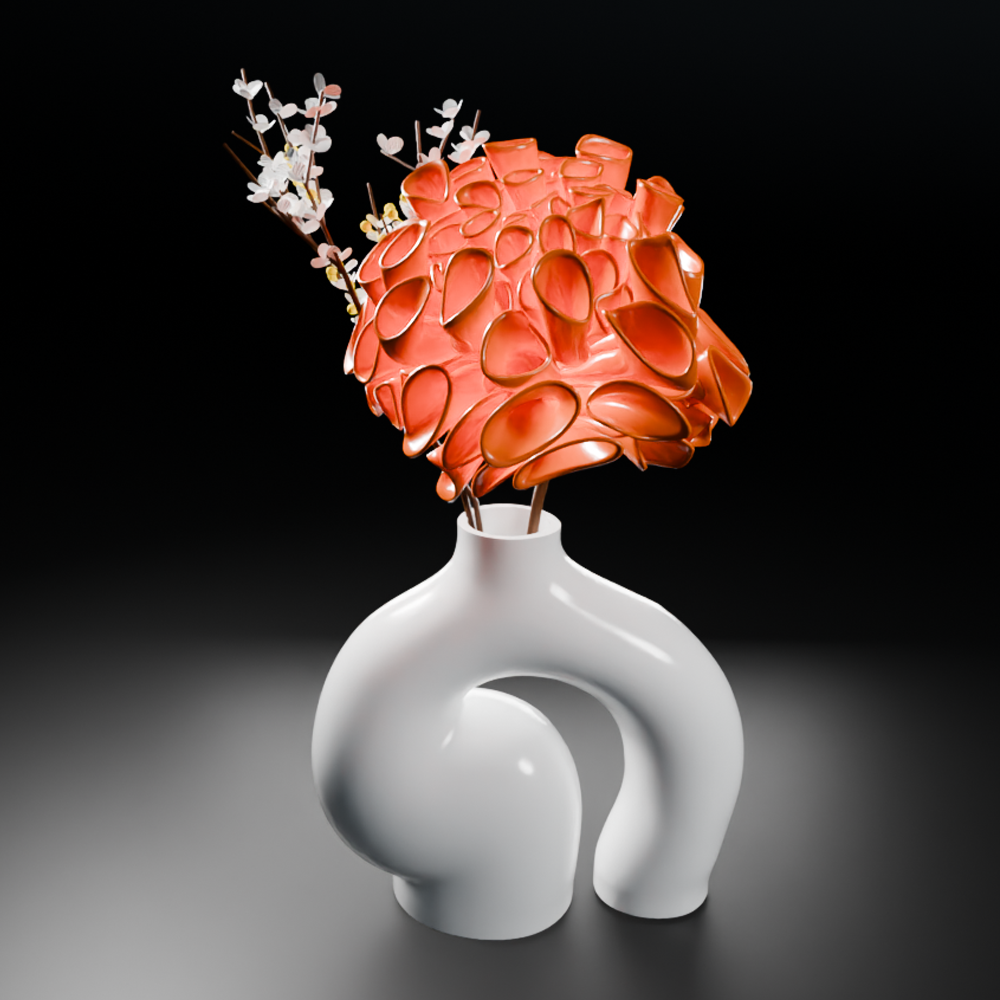 🟢 Letter 'G' Shaped Nordic Vase