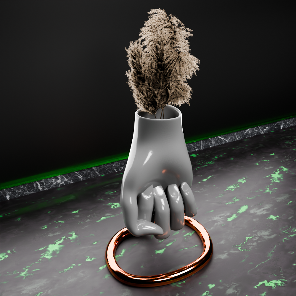 🟢 Cool Cute Hand Shaped Nordic Vase 4