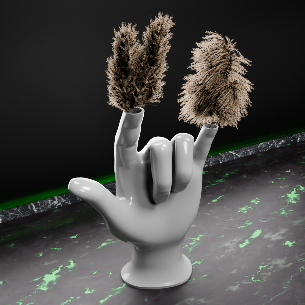 🟢 Cool Cute Hand Shaped Nordic Vase 2