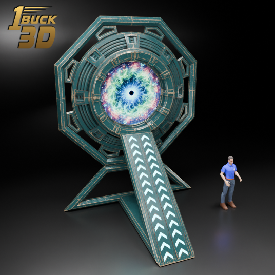 🟠 Sci-Fi Portal Gateway Door for 3.75" (1:18) figures