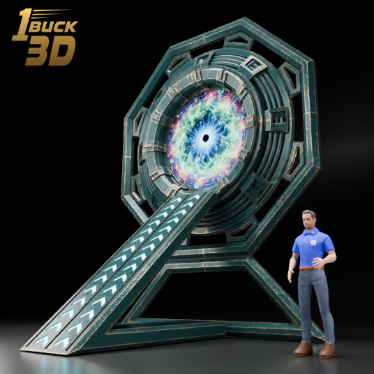 🟠 Sci-Fi Portal Gateway Door for 3.75" (1:18) figures