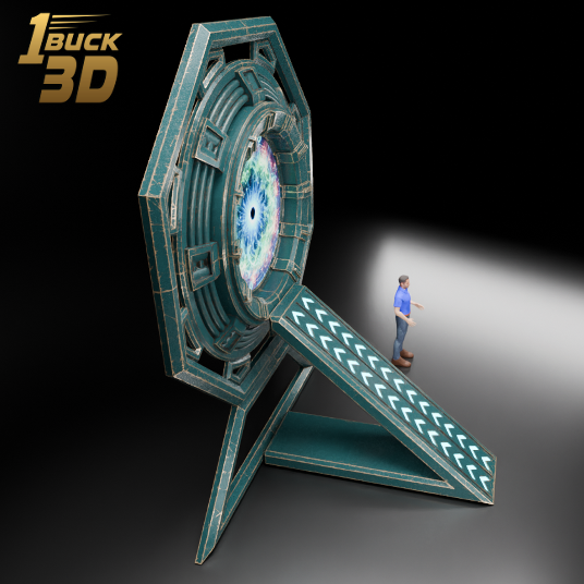 🟠 Sci-Fi Portal Gateway Door for 3.75" (1:18) figures