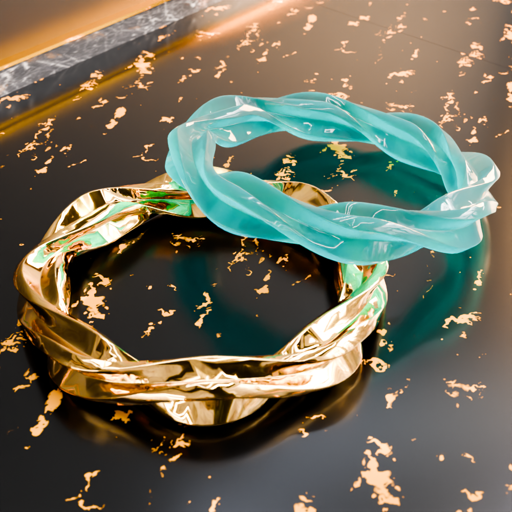 🟠 Twisted Cross Ring Bangal