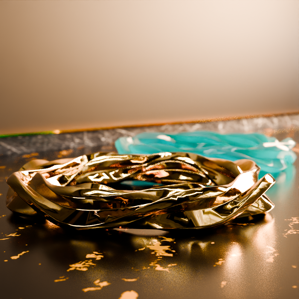 🟠 Twisted Cross Ring Bangal