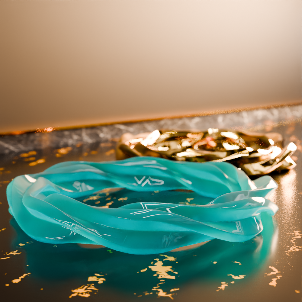 🟠 Twisted Cross Ring Bangal