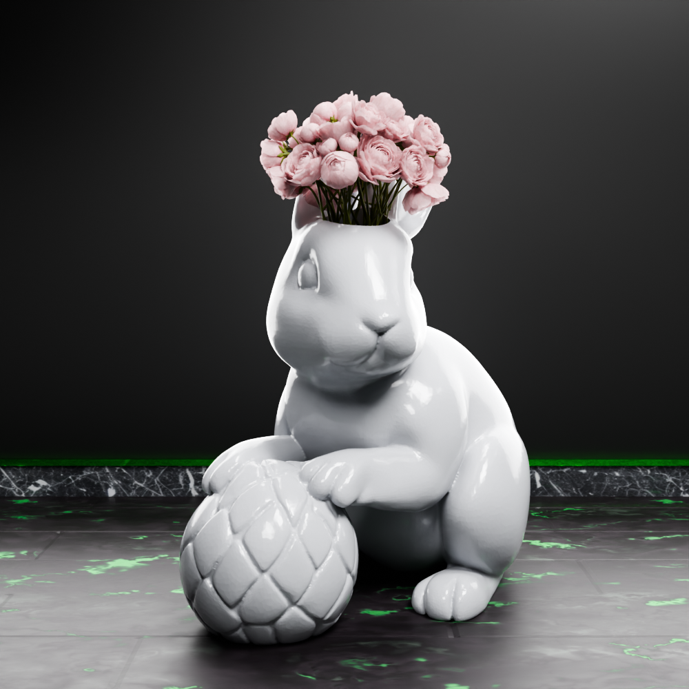 🟢 Bunny Rabbit Vase