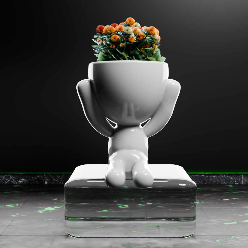 🟢 Cute Human Figure Robert Vase Planter #1