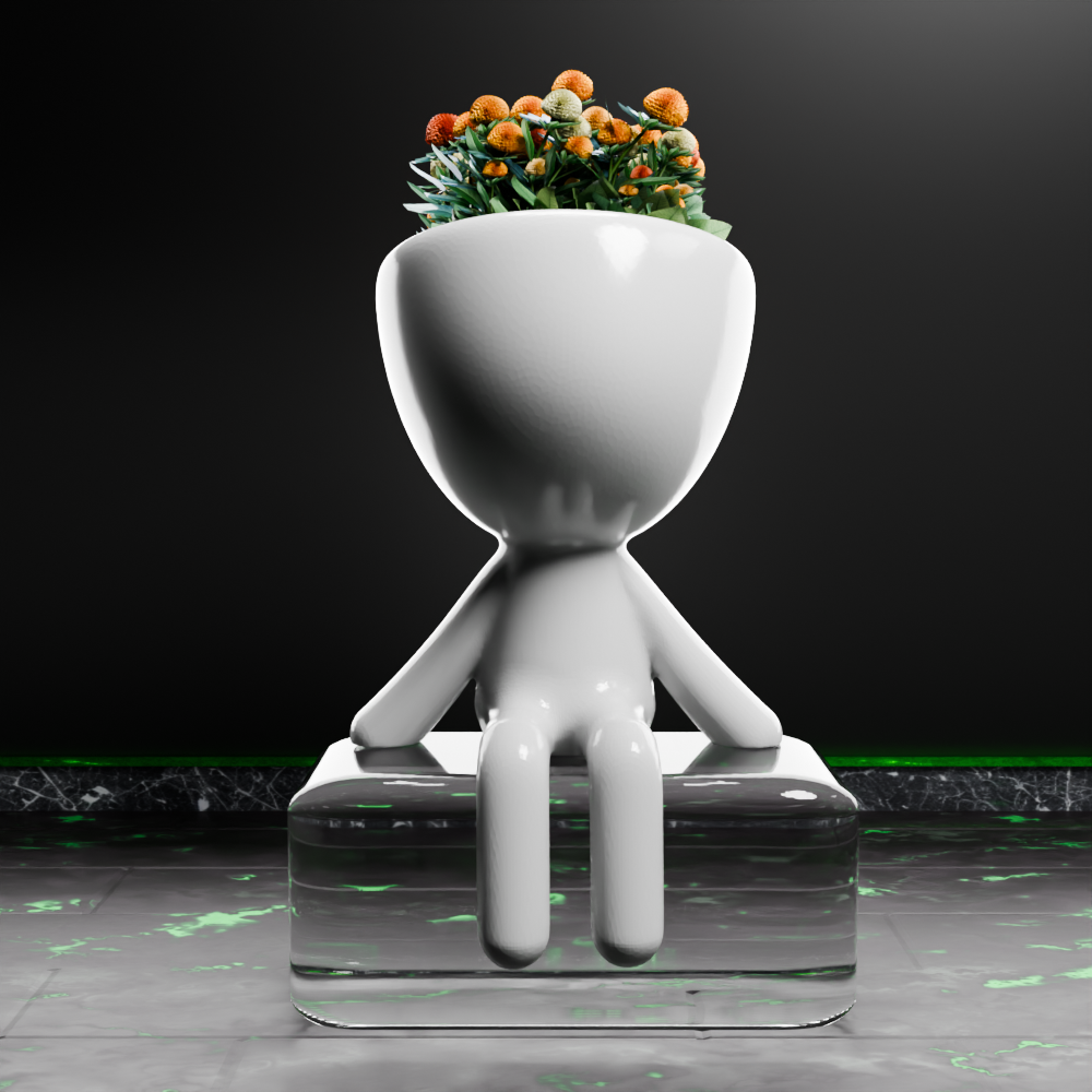 🟢 Cute Human Figure Robert Vase Planter #2