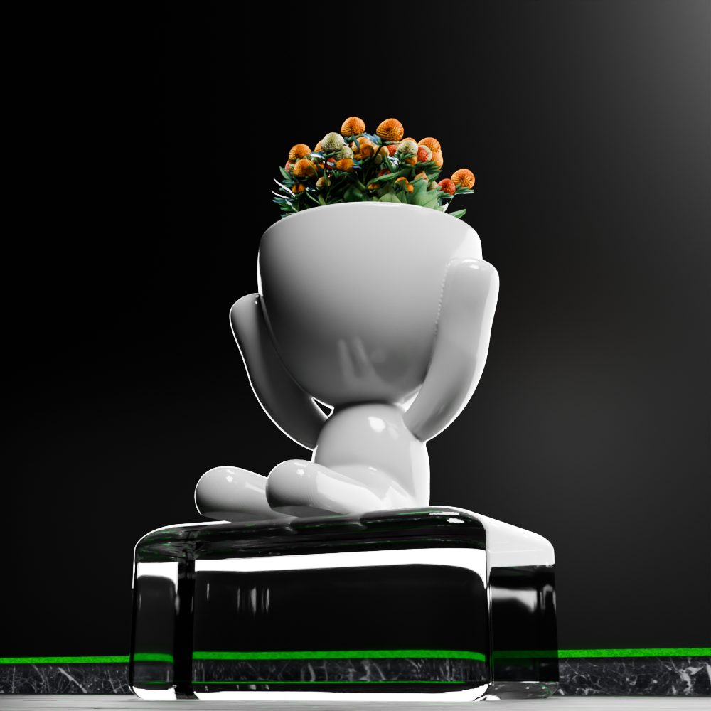 🟢 Cute Human Figure Robert Vase Planter #1