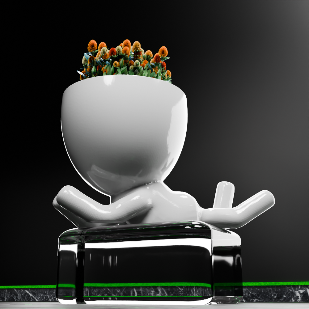 🟢 Cute Human Figure Robert Vase Planter #3