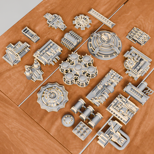 🟠 20x Sci-Fi Greebles, Greeblies for Action Figure Dioramas and Displays #9