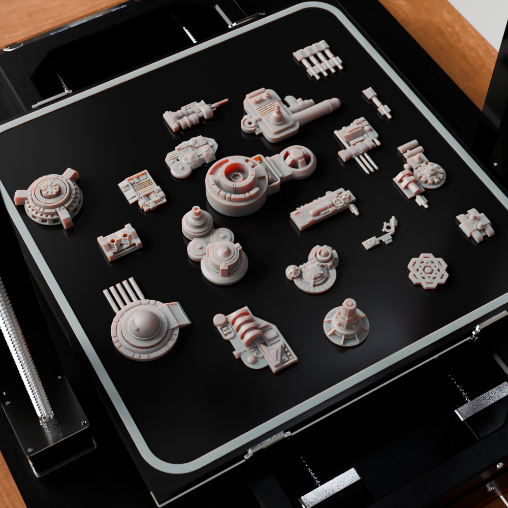 🟠 20x Sci-Fi Greebles, Greeblies for Action Figure Dioramas and Displays #8