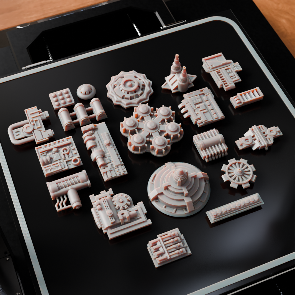 🟠 20x Sci-Fi Greebles, Greeblies for Action Figure Dioramas and Displays #9