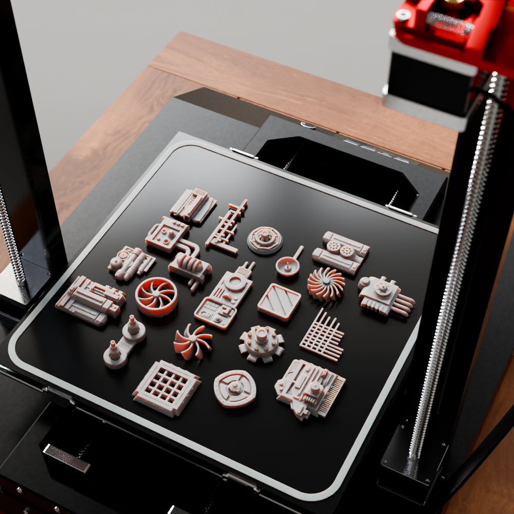 🟠 20x Sci-Fi Greebles, Greeblies for Action Figure Dioramas and Displays #7