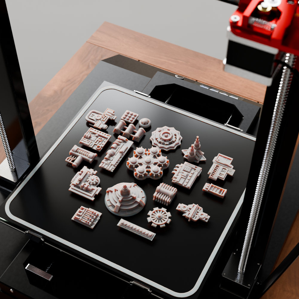 🟠 20x Sci-Fi Greebles, Greeblies for Action Figure Dioramas and Displays #9