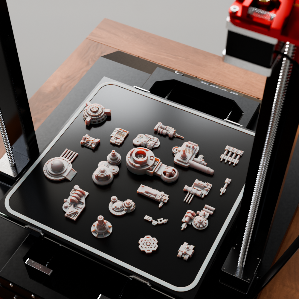 🟠 20x Sci-Fi Greebles, Greeblies for Action Figure Dioramas and Displays #8