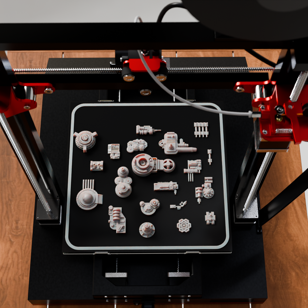 🟠 20x Sci-Fi Greebles, Greeblies for Action Figure Dioramas and Displays #8