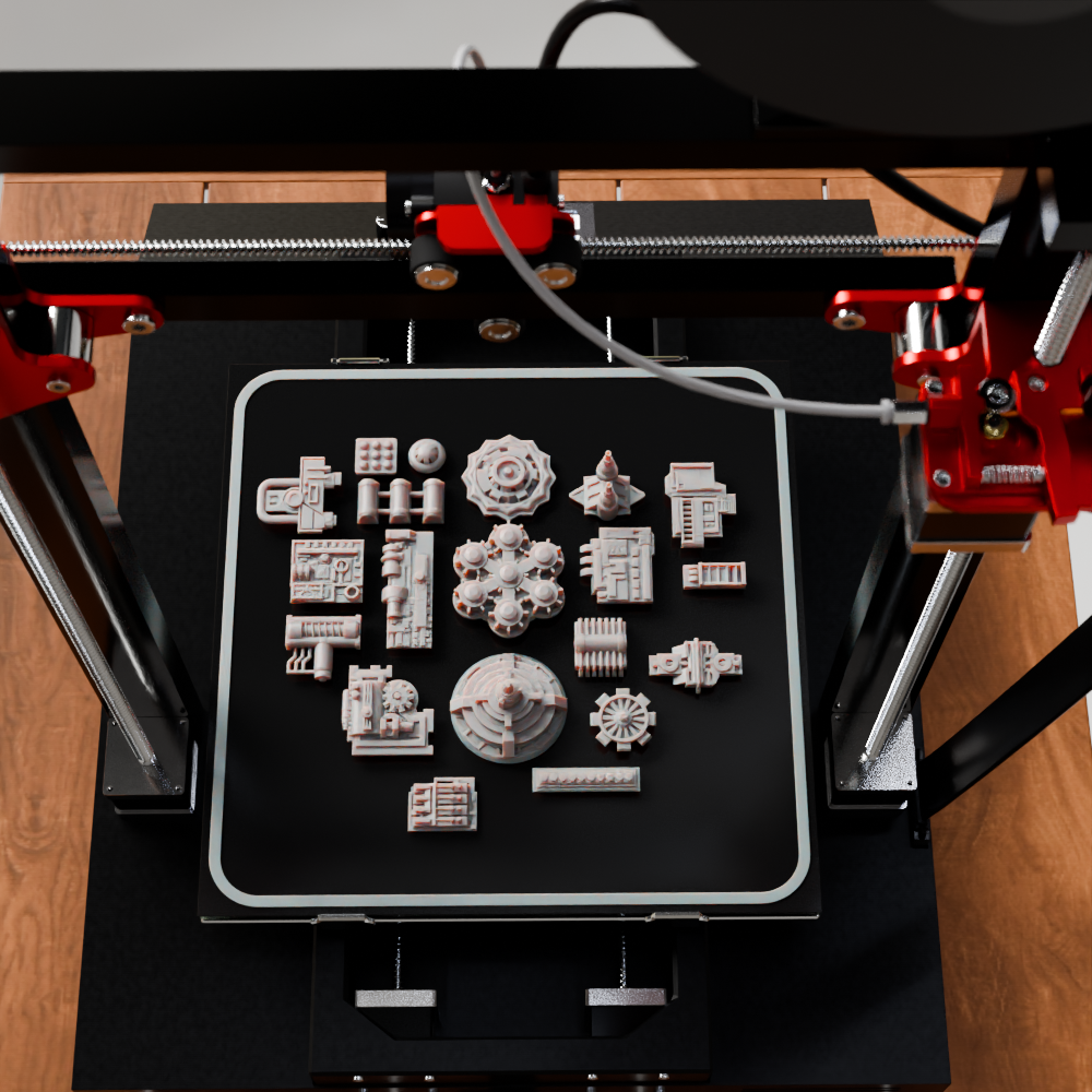 🟠 20x Sci-Fi Greebles, Greeblies for Action Figure Dioramas and Displays #9