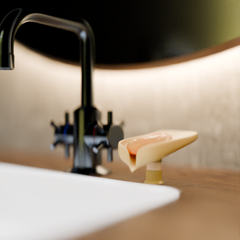 🟠 Angled Draining Soap Dish Holder