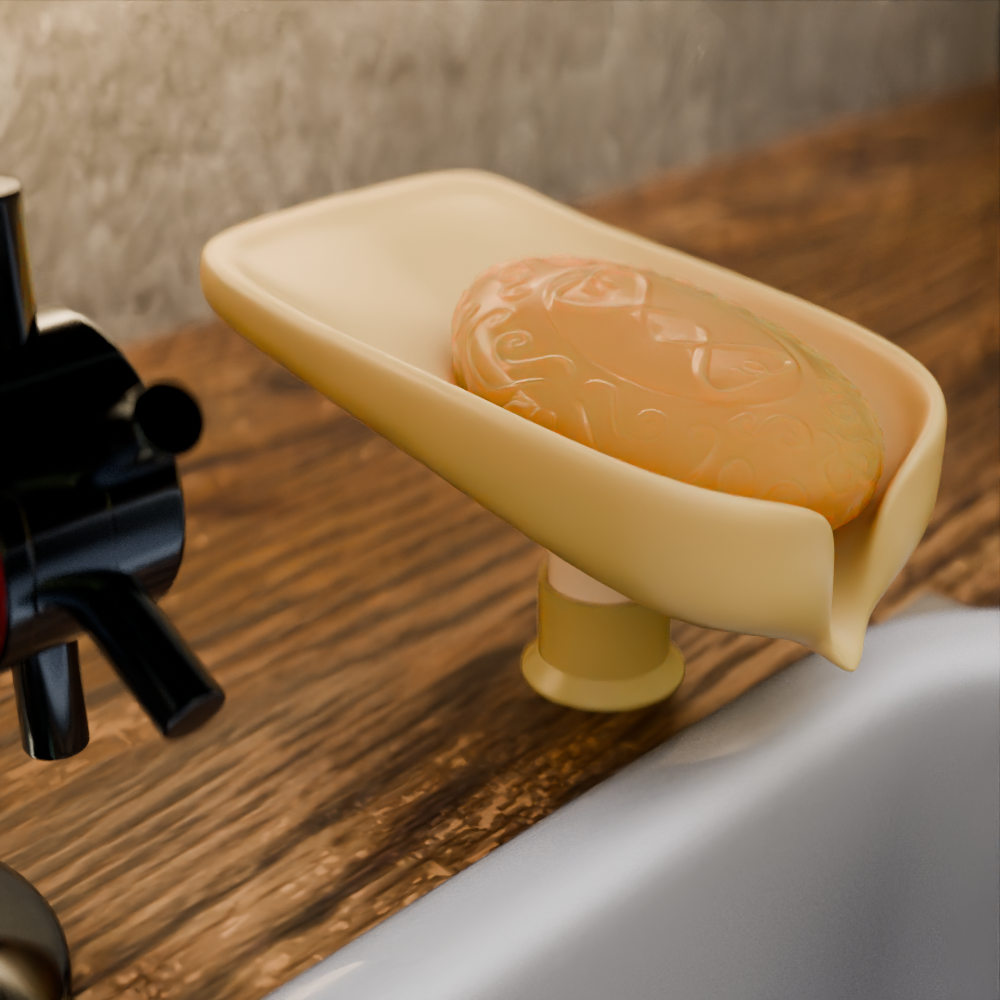 🟠 Angled Draining Soap Dish Holder