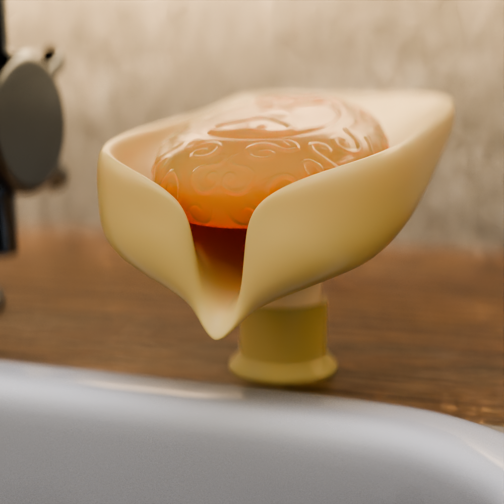 🟠 Angled Draining Soap Dish Holder