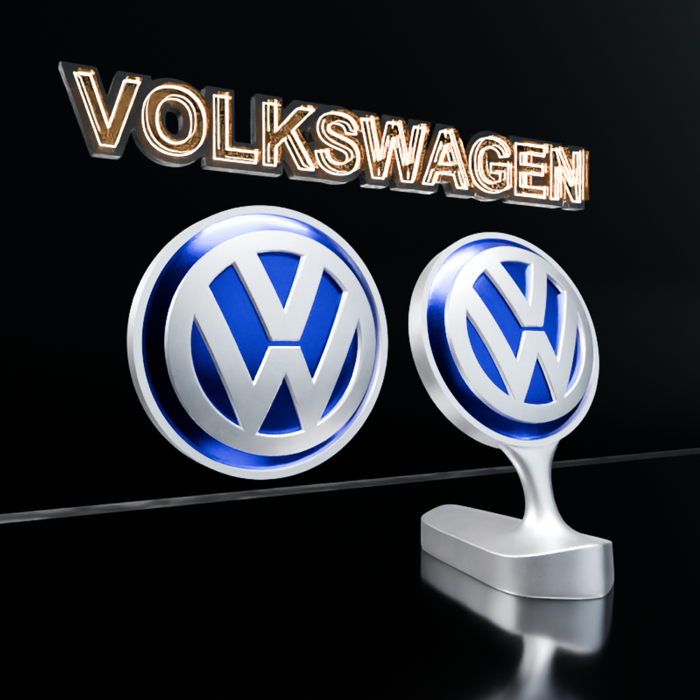 🟢 VOLKSWAGEN Car SUV Logo Emblem Badge Sign Crest Symbol Mark Insignia