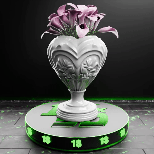 🟢 Elegant Carved Floral Vase